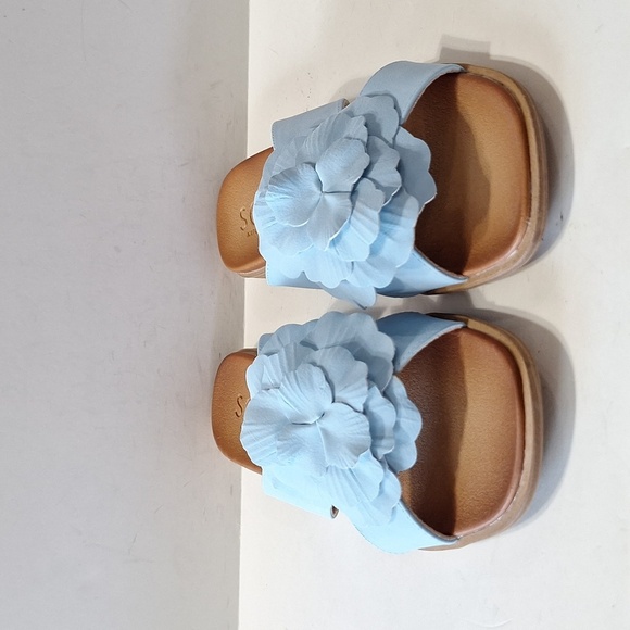 Soul Naturalizer (NEW) Blue Joyful Coquette Flower Comfort Sandals Size 9.5 - Picture 5 of 13